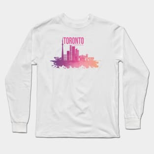 Toronto Canada Skyline Long Sleeve T-Shirt